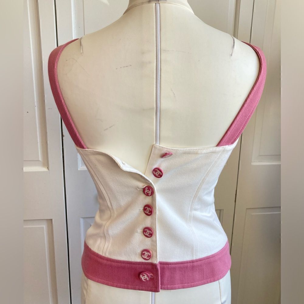 Vintage Chanel Pink & White Top - Picture 4 of 8